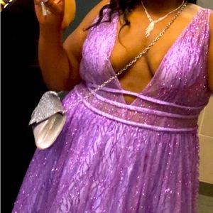 Sparkly purple prom dress